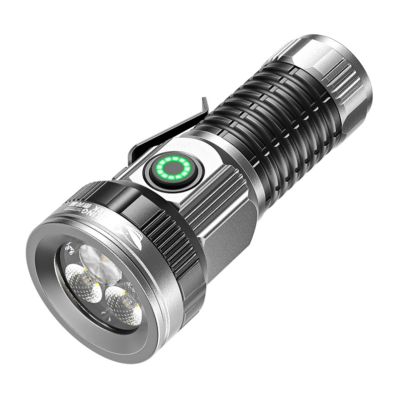 Edc Day Carry - Kleine LED-Taschenlampe, USB C, wiederaufladbar, hohe