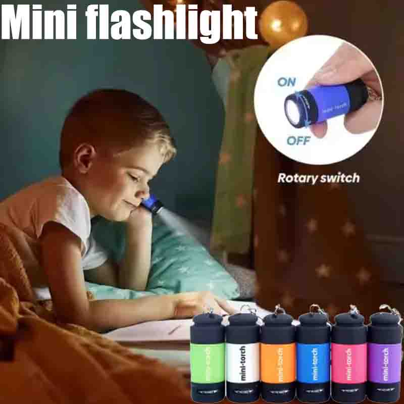Keychain Flashlight - USB wiederaufladbare Mini-Taschenlampe für Camping, starkes