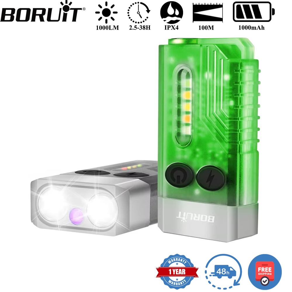 Keychain Flashlight - BORUiT V10 Schlüsselanhänger UV LED EDC