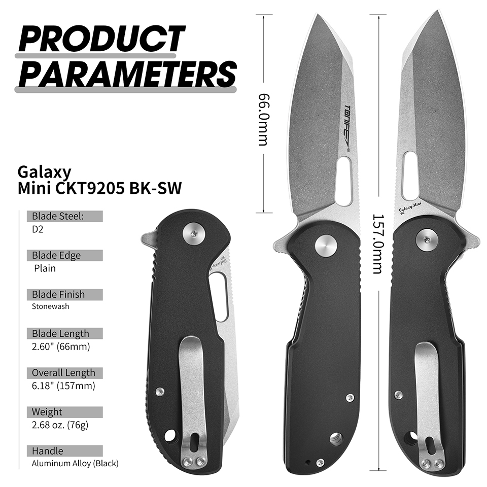 Everyday Carry (Edc) Knife - TONIFE Galaxy Mini CKT9205 Klappmesser mit