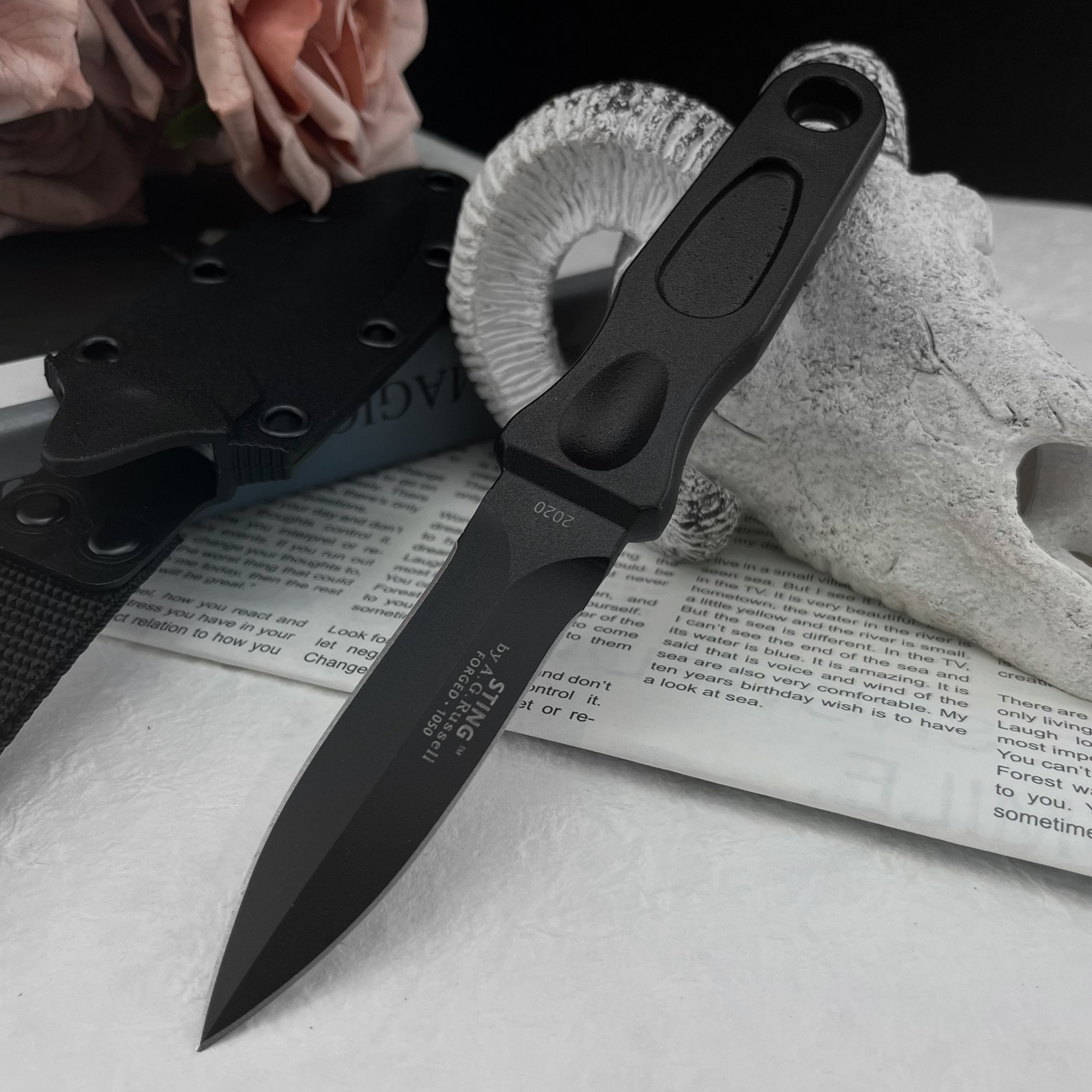 Edc Carry Fixed Blade - Multifunktions-Messer mit feststehender Klinge aus 8Cr13MoV-Stahl