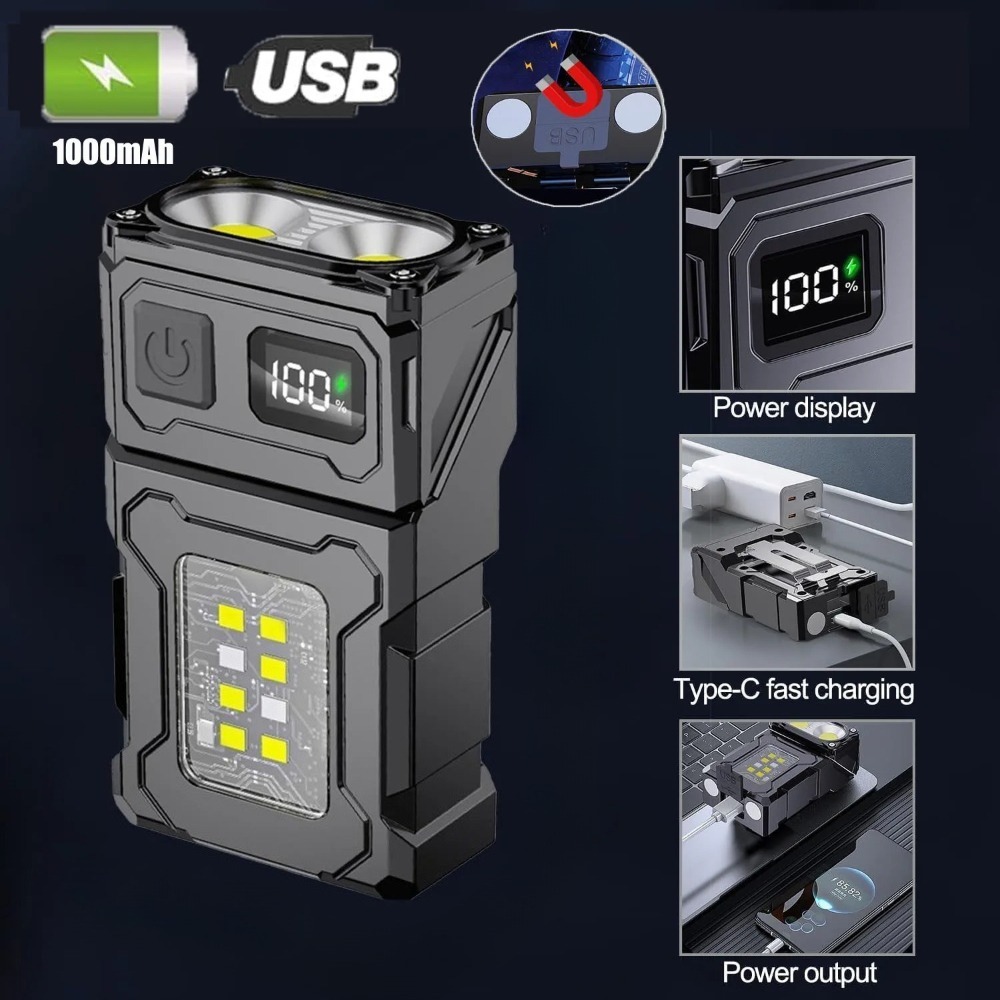 180 °   Drehbare LED-Taschenla – Keychain Flashlight Bewertung und Preis